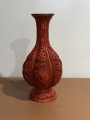 Antique Large Cinnabar Vase