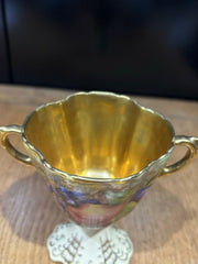 Aynsley Gold Orchard Fruit Cup, Signed D Jones Bone China