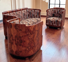 Art Deco 3 Piece Lounge Suite, Fab Condition For It's Age, Desirable dimensions.