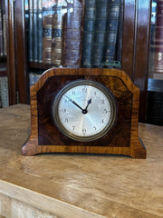Art Deco Inlaid Walnut Mantle Clock.