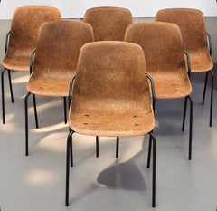 6 Designer Vepa Hemp Chairs. Stacking Chairs.