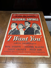 1950 Two Sided National Savings Original Poster