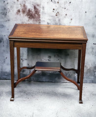 Arts & Crafts Oak & inlaid Games / Card Table