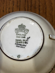 Aynsley Keaburn 7638 Green Soup Cup & Saucer