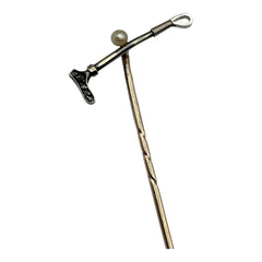 Antique 9ct Gold 15ct Gold Diamond Riding Crop On 9ct Gold Stick Pin