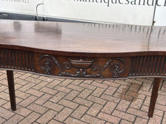 Adams Style Antique Mahogany Console Hall Table, Server. With Central Drawer.