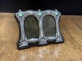 Art Noveau Style Silver Double Photo Frame