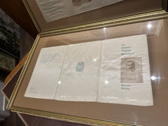 2 ORIGINAL Framed Silk Souvenir From Garrick Theatre, Rudyard Kipling 1899.