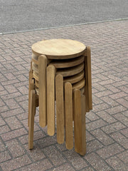 6 Oak Skagerak Nomad Designer Stacking Stools