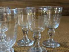 Antique Set Of 6 Liqueur Glasses