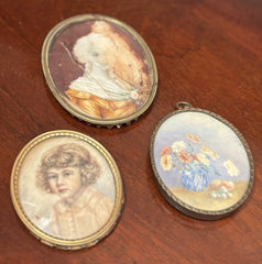 3 Antique Miniature Paintings