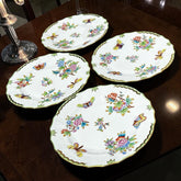 4 Herend Queen Victoria Dinner Plates