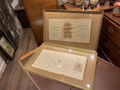 2 ORIGINAL Framed Silk Souvenir From Garrick Theatre, Rudyard Kipling 1899.