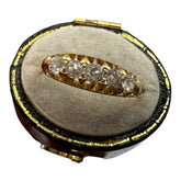 Antique 18ct Gold 5 Old Cut Diamond Ring