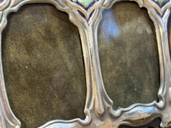 Art Noveau Style Silver Double Photo Frame