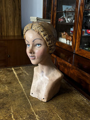 Art Deco Mannequin/ Milliners Head, Heavy Pottery Model, Superb Quality
