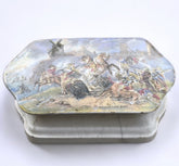 Battle Scene Porcelain Box Decoration Of A Painting after Philips Wouwerman