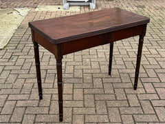 Antique Georgian Cuban Mahogany Games / Tea Table With Fold Over Lid