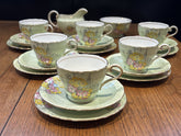 6 Aynsley Cups & Saucers. With Milk Jug And Sugar Bowl