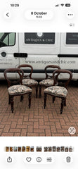 Balloon Back Set Of 4 Mahogany Dining Chairs.