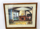 Architectural Watercolour Of A Lounge, Signed, M Bateman & Dated.