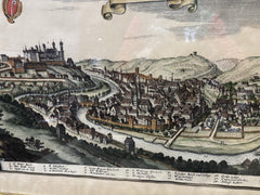 Antique Coloured Engravings By Conrad Buno Delineaut Of Medieval German Towns