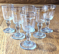 Antique Set Of 6 Liqueur Glasses