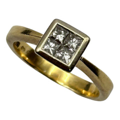 18ct Gold Princess Cut Diamond 0.40ct Ring
