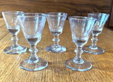 Antique Set Of 5 Liqueur Glasses