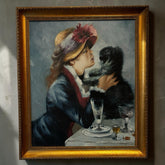 After Renoir. Oil On Canvas " Luncheon On The Boating Park " 71 X 61 Cms