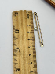 Antique Victorian Edwardian 18ct Gold Platinum Pearl Bar Brooch Original Box