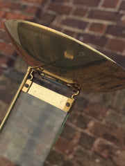 1980's Modernist Designer Glass And Brass Lamp