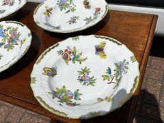 4 Herend Queen Victoria Large Soup Bowls