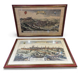 Antique Coloured Engravings By Conrad Buno Delineaut Of Medieval German Towns