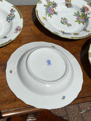 4 Herend Queen Victoria Large Soup Bowls