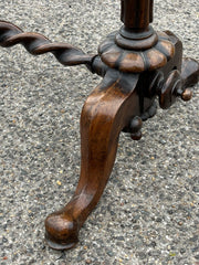Antique Mahogany Embroidery/ Tapestry Stand