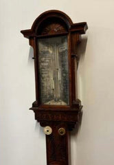 Antique Light Oak Stick Barometer. London maker