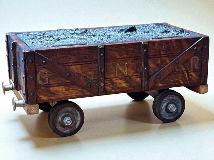 Antique Novelty Railway Coal Truck Trinket Box, Desk Box, Jewellery Box