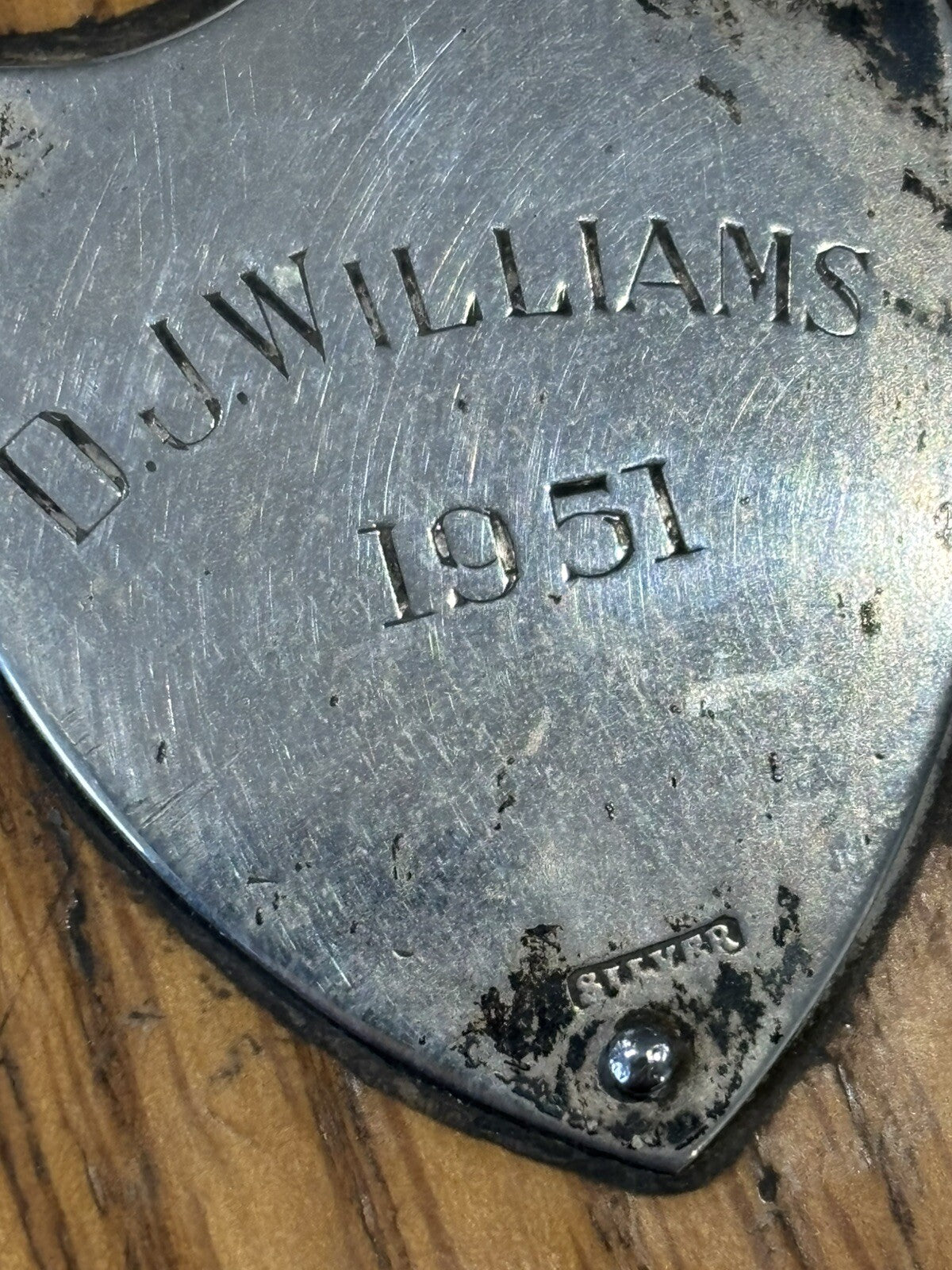 1940-61 Original PCC Darts League Championship Challenge Shield, Silver On Oak.