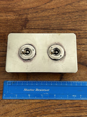 Antique Brass Twin Light Switch