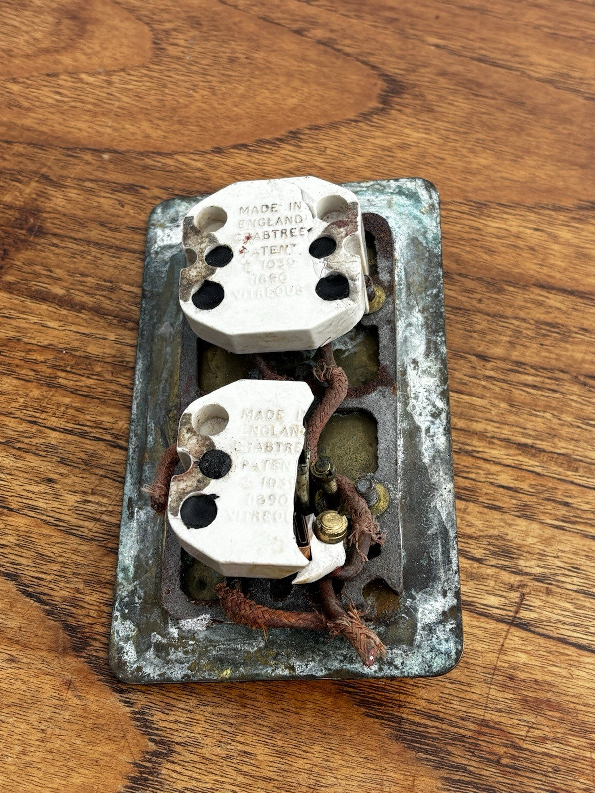 Antique Brass Twin Light Switch