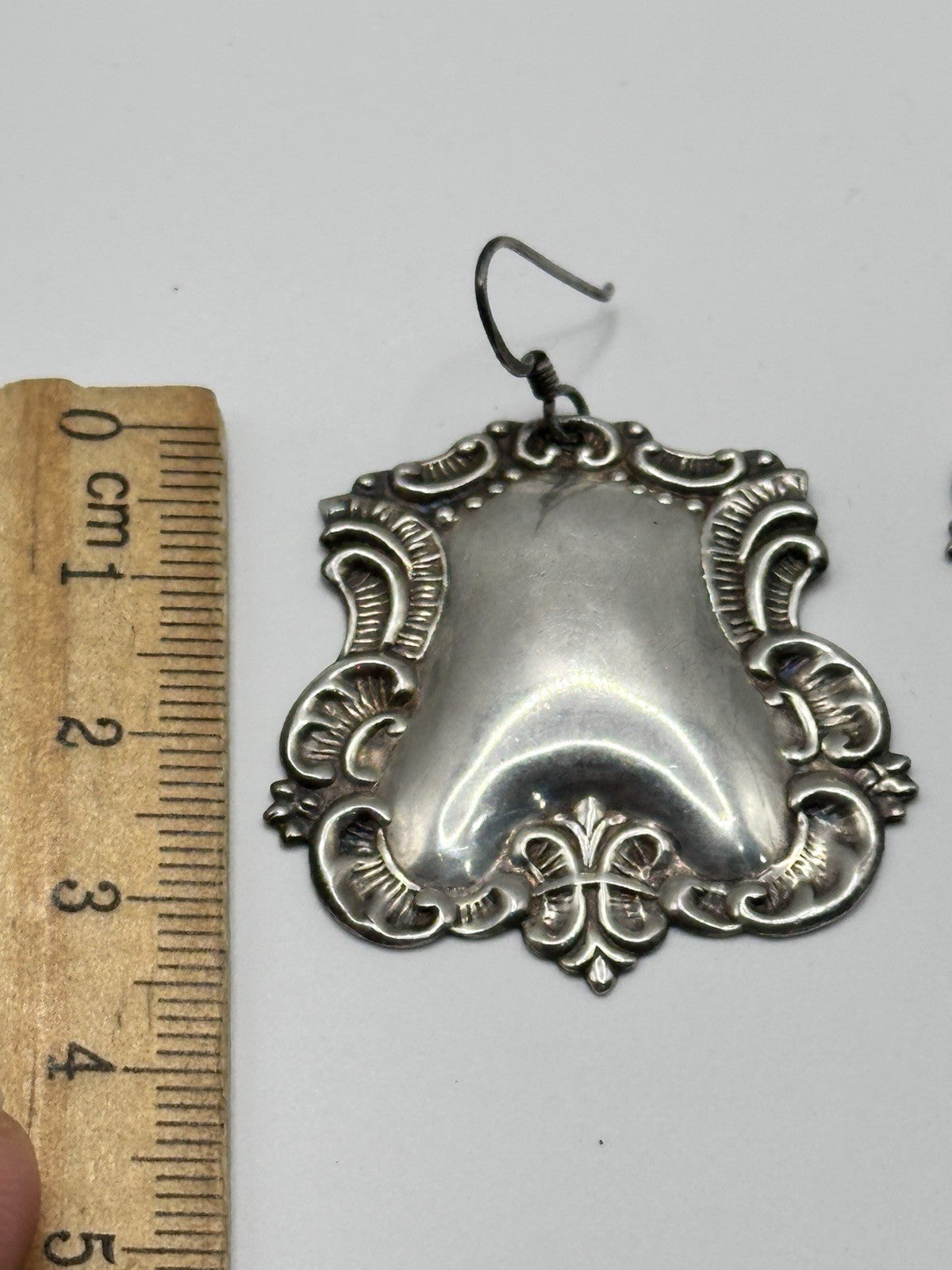 Art Nouveau Sterling Silver Drop Statement Earrings