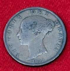 1853 Copper  Coin – Victoria Young Head