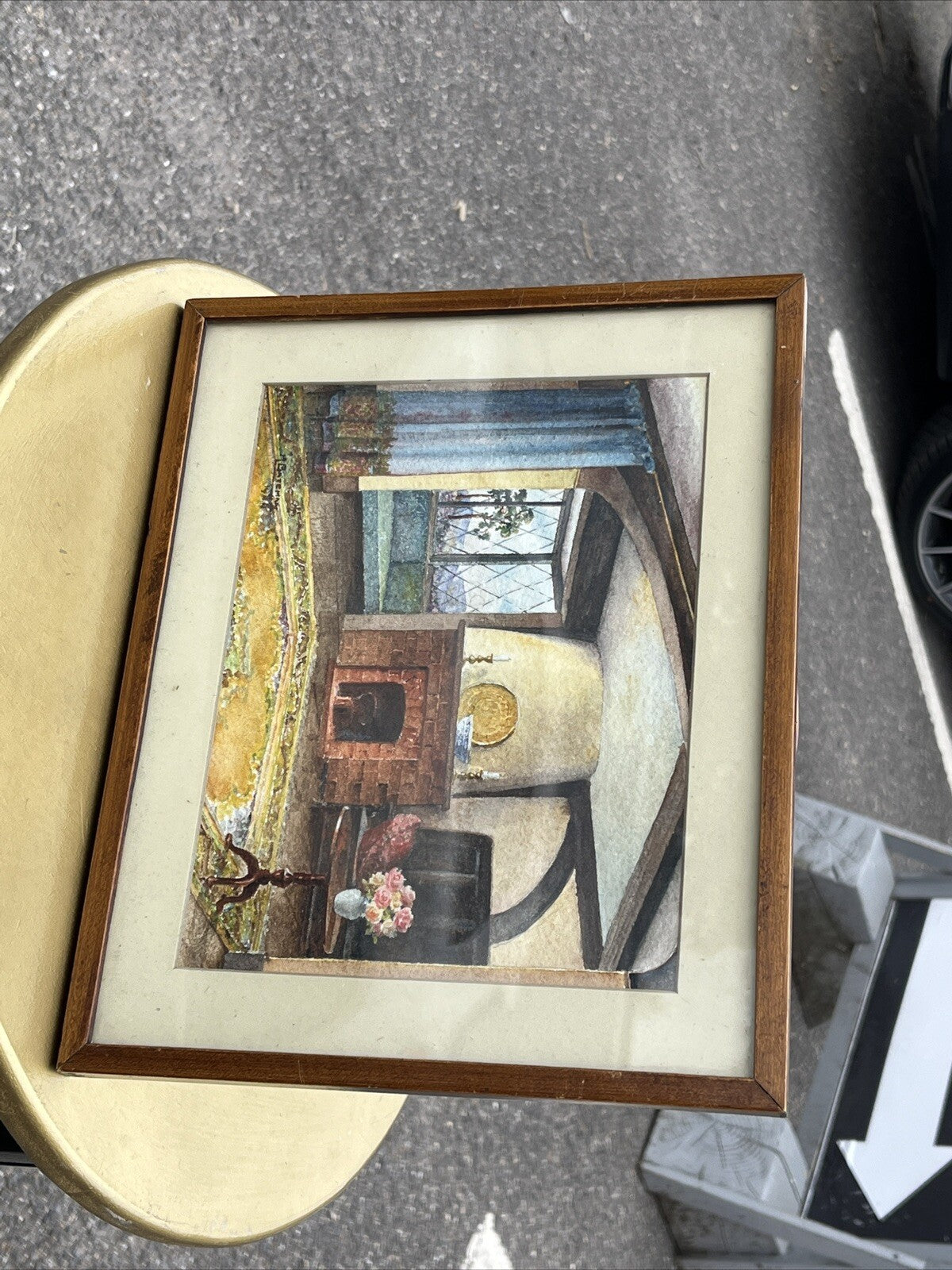 Architectural Watercolour Of A Lounge, Signed, M Bateman  & Dated.