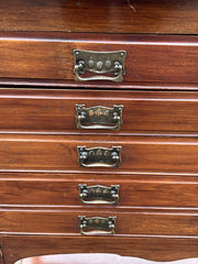 Arts & Crafts Filing Cabinet. Collectors Cabinet. With Drawers & Cupboard.