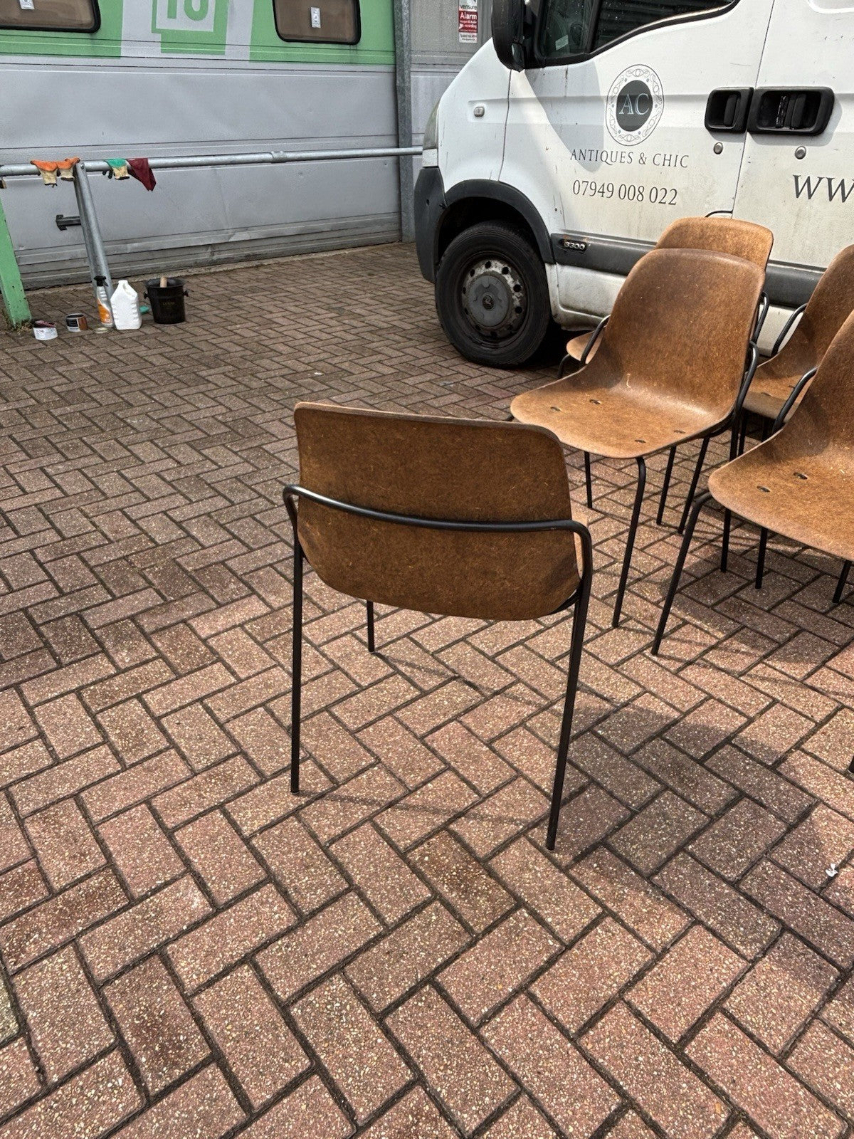 6 Designer Vepa Hemp Chairs. Stacking Chairs.