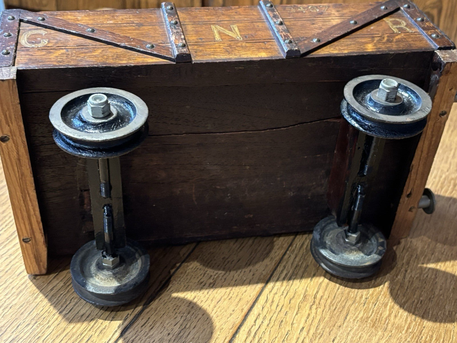 Antique Novelty Railway Coal Truck Trinket Box, Desk Box, Jewellery Box