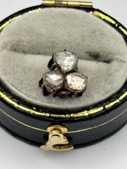 Antique Mine Cut Diamonds Set In 9ct Gold