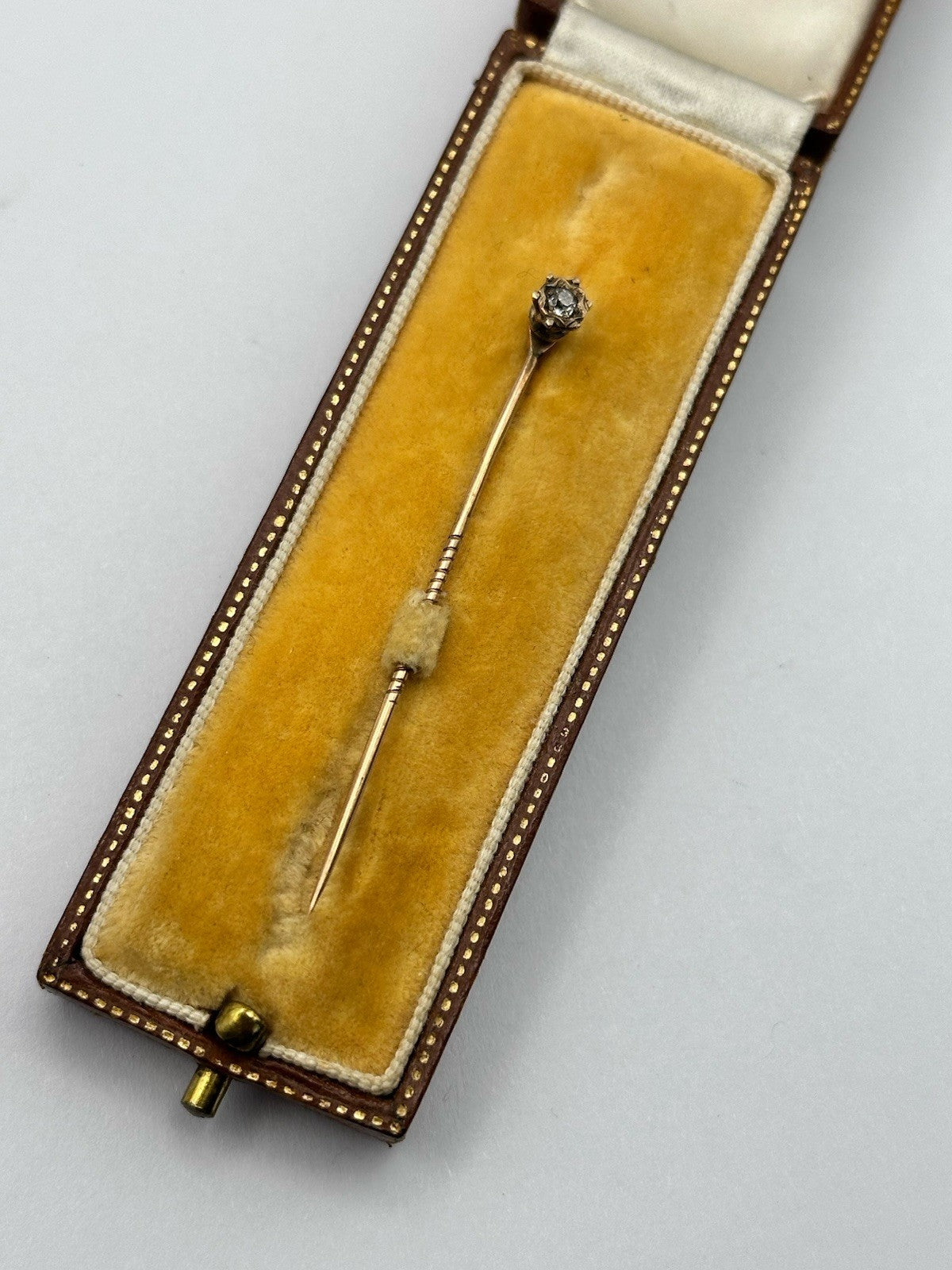 Antique 14ct Gold Diamond Stick Pin
