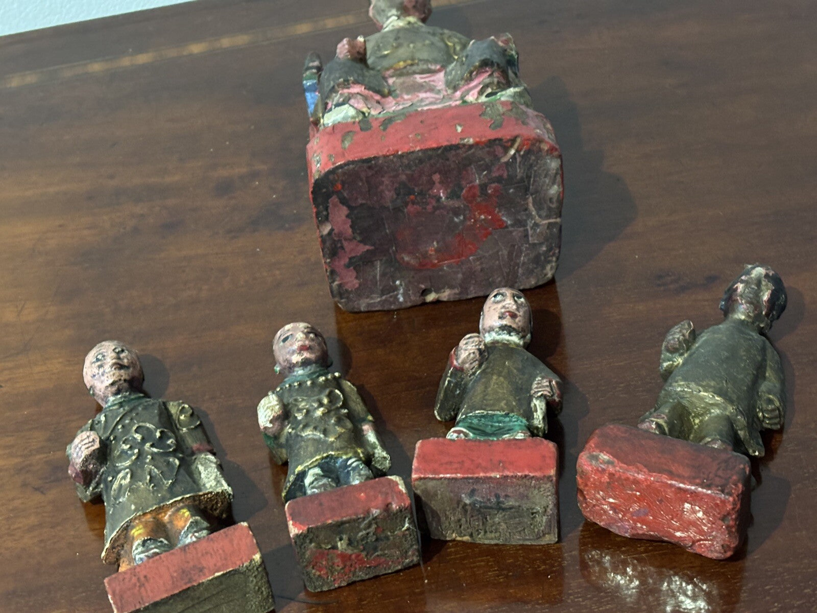 Antique Collection Of Chinese Wooden Figures